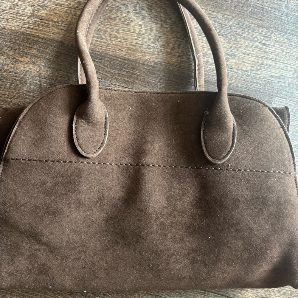 Elegant Brown Suede Women's Handbag